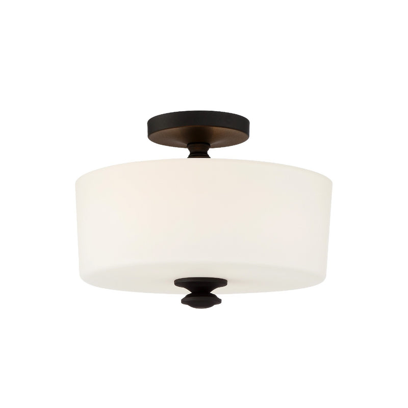 Travis Semi Flush Mount 12.5'' Black Forged