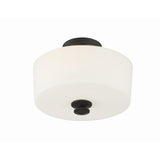 Travis Semi Flush Mount 12.5'' Black Forged