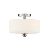 Travis Semi Flush Mount 12.5'' Polished Nickel