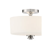 Travis Semi Flush Mount 12.5'' Polished Nickel