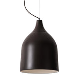 Trento Ceramic Pendant Light by Geo Contemporary in Coffee ceramic with a brown cord