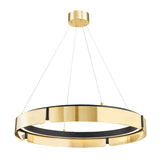 Tribeca Chandelier - Aged Brass with Black by Hudson Valley