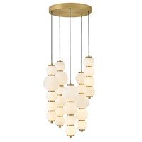 Trigo Small Abstract Chandelier - Lacquered Brass - by Hinkley