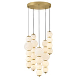 Trigo Small Abstract Chandelier - Lacquered Brass - by Hinkley