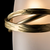 Trilogy Mini Pendant detail in Modern Brass, Frost with Clear Glass, Modern Brass, by Hubbardton Forge