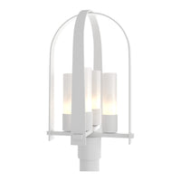 Triomphe Outdoor Post Lantern in Coastal White, Opal Glass by Hubbardton Forge