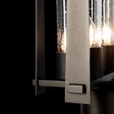 Triomphe Outdoor Post Lantern detail in Oil Rubbed Bronze, Seeded Clear Glass, by Hubbardton Forge