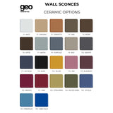 Triton Ceramic Wall Light by Geo Contemporary - available ceramic colours