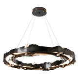 Trove LED Circular Chandelier Ink By Hubbardton Forge With Light
