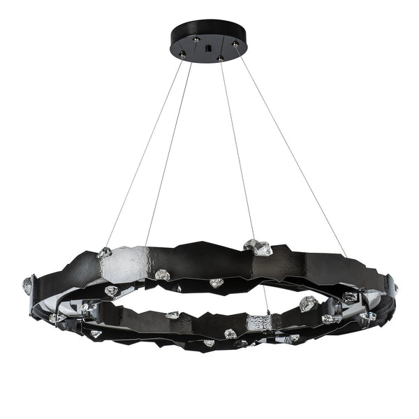 Trove LED Circular Chandelier Ink By Hubbardton Forge Without Light