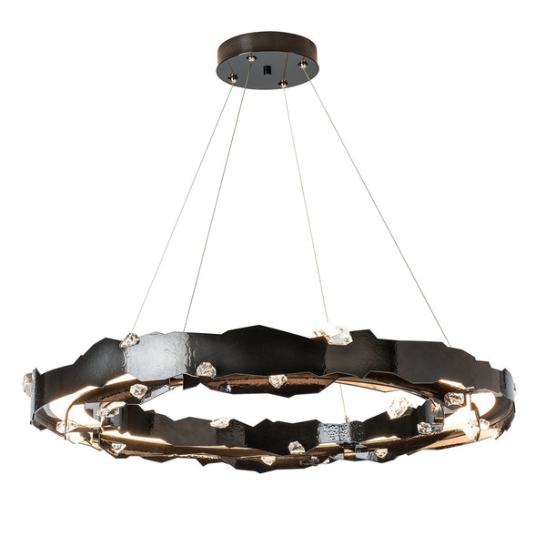 Trove LED Circular Chandelier Ink By Hubbardton Forge