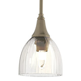 Trumpet Mini Pendant in Soft Gold, Water Glass by Hubbardton Forge