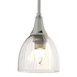 Trumpet Mini Pendant in Sterling, Water Glass by Hubbardton Forge