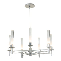 Truss 7-Arm Round Chandelier, shown in Sterling, by Hubbardton Forge