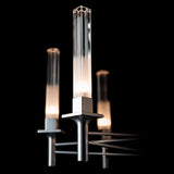 Truss 7-Arm Round Chandelier detail in Sterling, by Hubbardton Forge