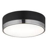 Trydor Ceiling Mount 12 Inch Black & Chrome