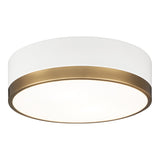 Trydor Ceiling Mount 12 Inch White & Aged Gold Brass