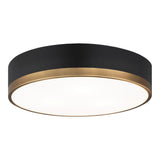 Trydor Ceiling Mount 16 Inch Black & Aged Gold Brass