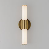 Tubo Bath Vanity Light Natural Aged Brass by Maxim Lighting