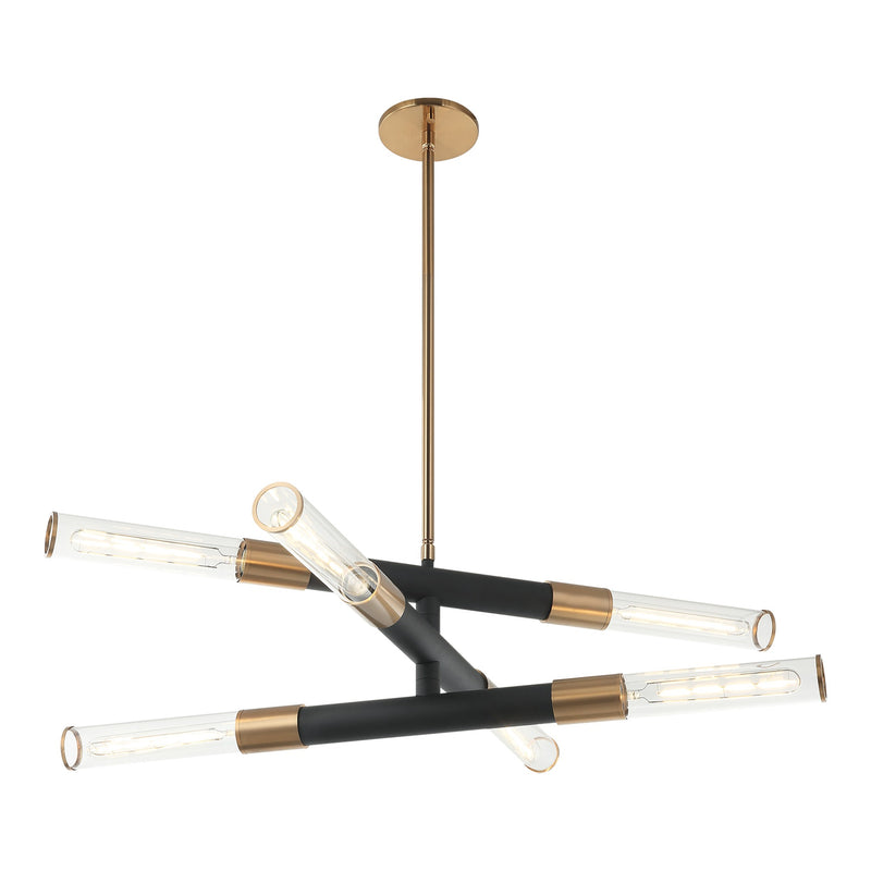 Tubo Pendant Aged Gold Brass