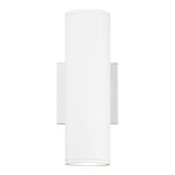 Tubular Outdoor Wall Light 10 Inch Matte White