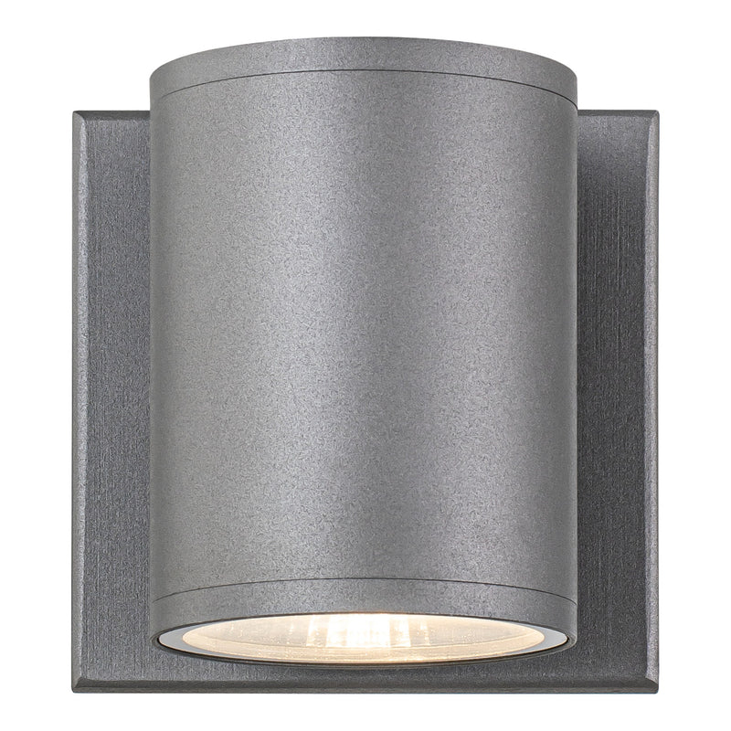 Tubular Outdoor Wall Light 4 Inch Grey