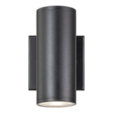 Tubular Outdoor Wall Light 7 Inch Matte Black