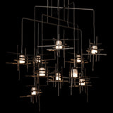 Tura 10-Light Mobile Chandelier Cast Glass detail in Oil Rubbed Bronze, Cast Glass, Standard, by Hubbardton Forge