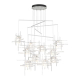 Tura 10-Light Mobile Chandelier in White, Seeded Clear Glass, Standard by Hubbardton Forge