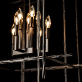 Tura Chandelier Large detail in Oil Rubbed Bronze, by Hubbardton Forge