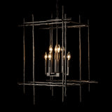 Tura Chandelier Large detail in Oil Rubbed Bronze, by Hubbardton Forge