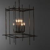 Tura Chandelier Large detail in Oil Rubbed Bronze, by Hubbardton Forge