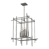 Tura Chandelier Large in Natural Iron by Hubbardton Forge