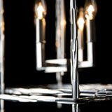 Tura Chandelier Medium detail in Sterling, by Hubbardton Forge