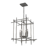 Tura Chandelier Medium in Natural Iron by Hubbardton Forge