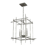Tura Chandelier Medium in Sterling by Hubbardton Forge