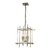 Tura Chandelier Small, shown in Modern Brass, by Hubbardton Forge