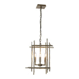 Tura Chandelier Small, shown in Modern Brass, by Hubbardton Forge