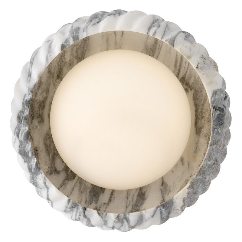 Tura LED Sconce - White Marble