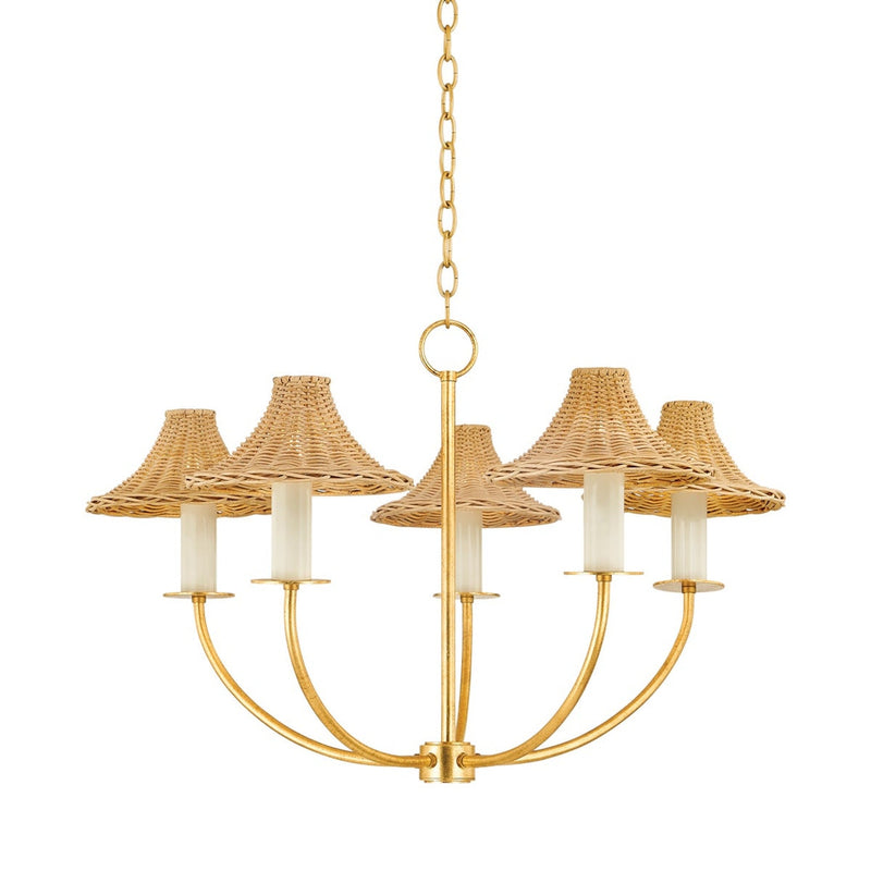 Twila Chandelier - Vintage Gold Leaf
