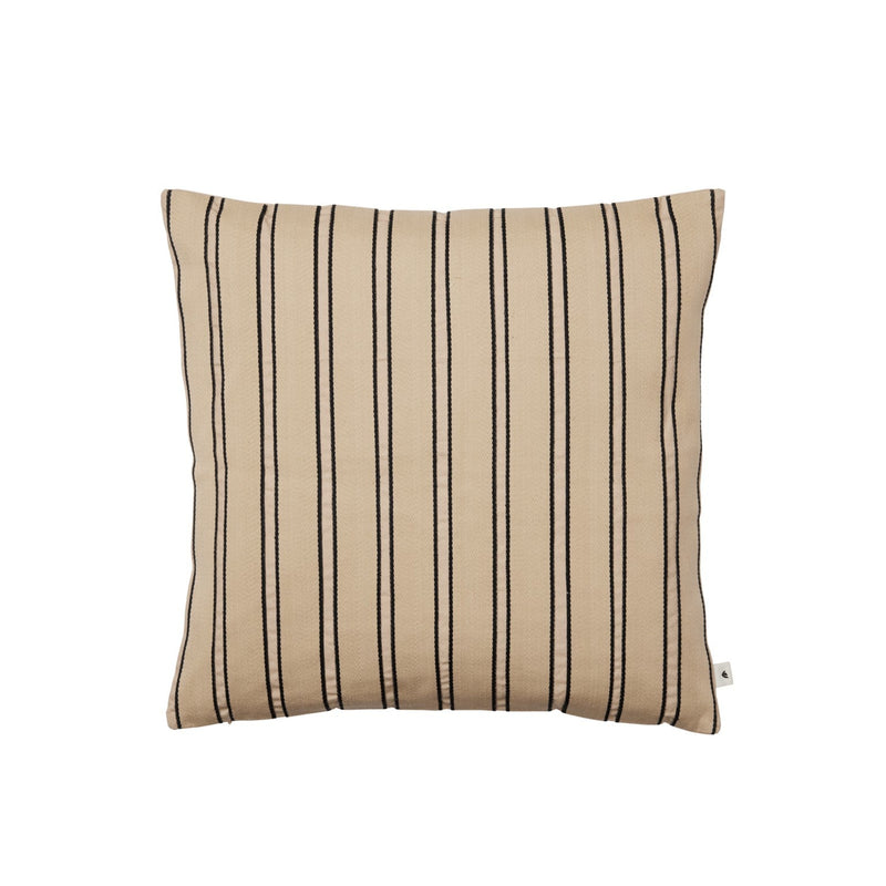 Twill Cushion - Square / Cashmere/Black