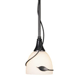 Twining Leaf Mini Pendant, shown in Natural Iron, by Hubbardton Forge