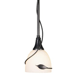 Twining Leaf Mini Pendant, shown in Natural Iron, by Hubbardton Forge