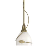 Twining Leaf Mini Pendant in Modern Brass by Hubbardton Forge