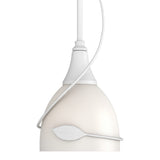 Twining Leaf Mini Pendant in White by Hubbardton Forge