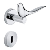 Twitty Door Lever in Polished Chrome angled view by Colombo Design