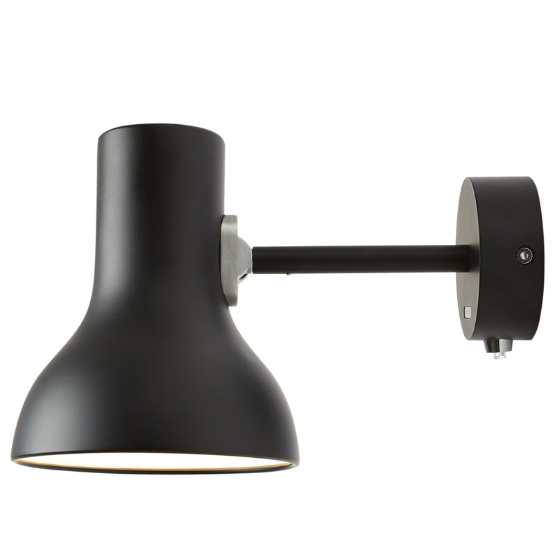 Type 75 Mini Wall Light Jet Black By Anglepoise