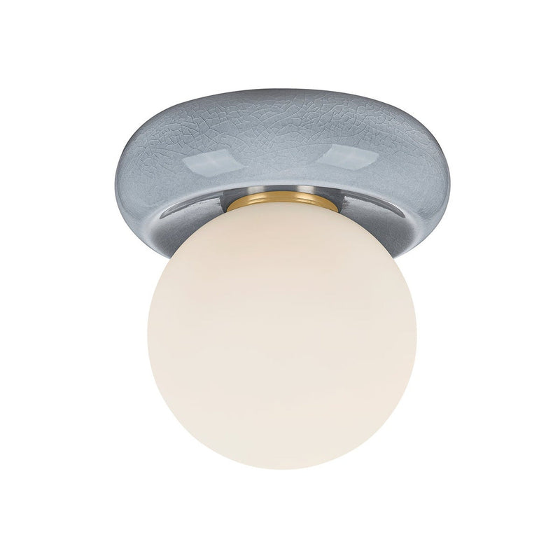 Tyra Flush Mount - Aged Brass