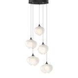 Ume 5-Light Pendant - Black Frosted Glass
