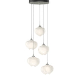 Ume 5-Light Pendant - Sterling Frosted Glass